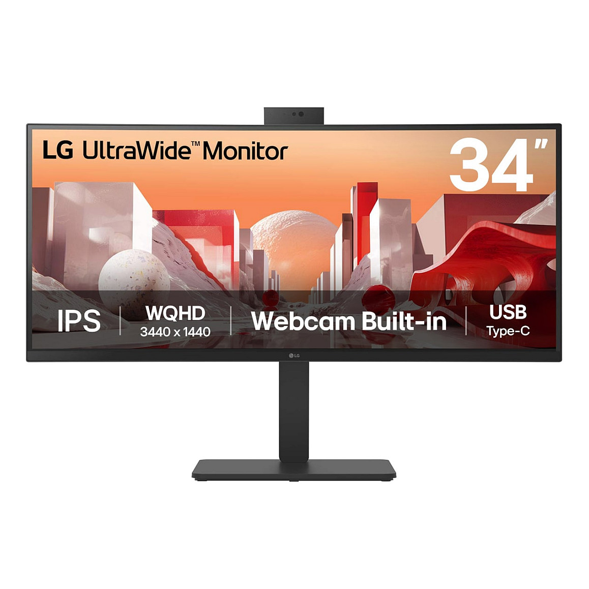 Monitor LG 34BA85QE-B / 34" / UWQHD IPS LCD Curved / 60Hz / 5ms / HDMI+DP+USB-C - Zezë - 1