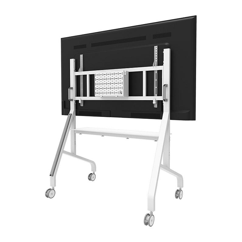 Mbajtëse për TV Neomounts FL50-575WH1 / 65–115" / deri 125kg / VESA 100x100–1100x600 / Lartësi e Rregullueshme / Me Rrota - Bardhë - 3