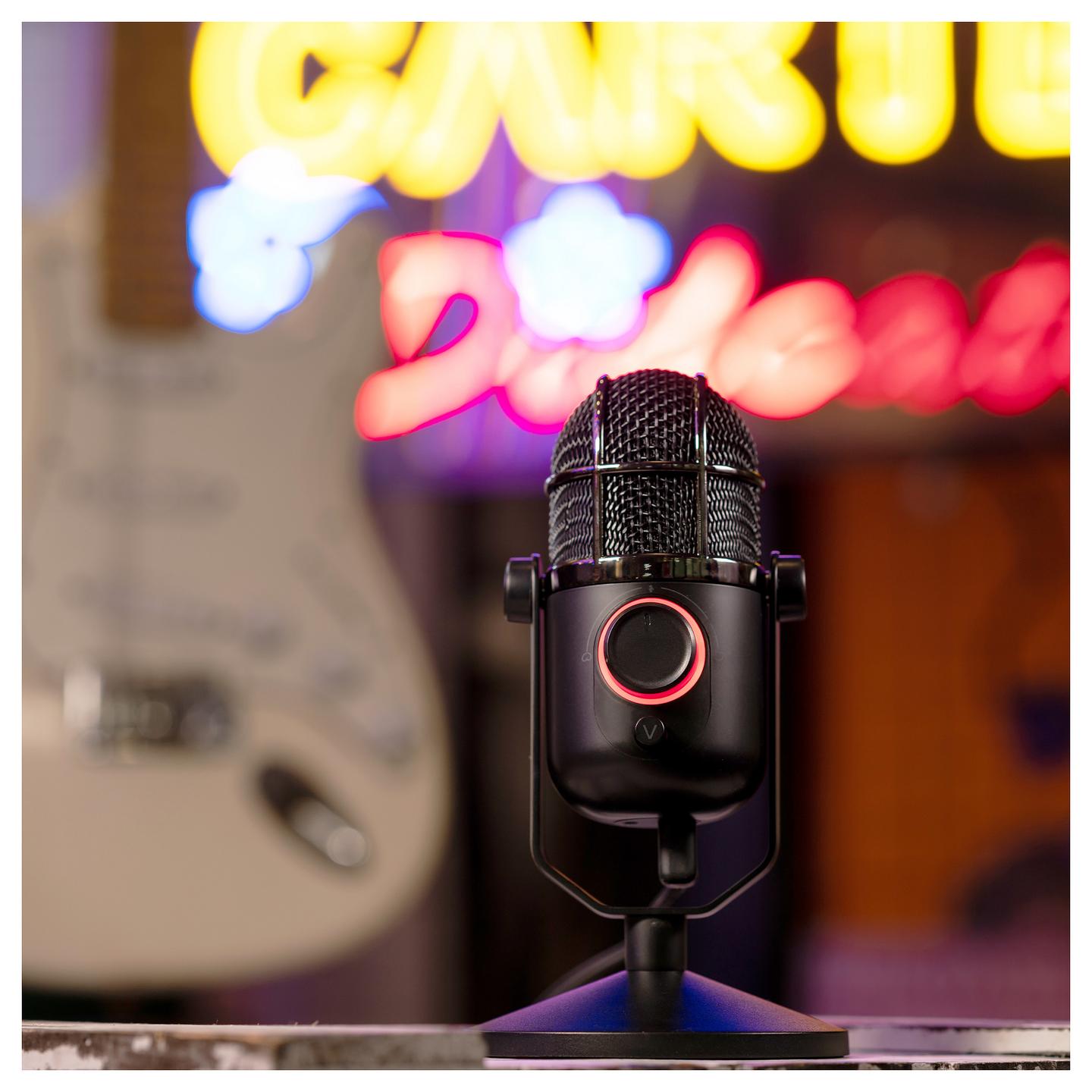 Mikrofon Thronmax Mdrill Dome M3 / USB-C / 48 kHz / 16-bit / 2 Kapsula Kondensatori / 2 Mënyra Regjistrimi / RGB - Zezë - 5