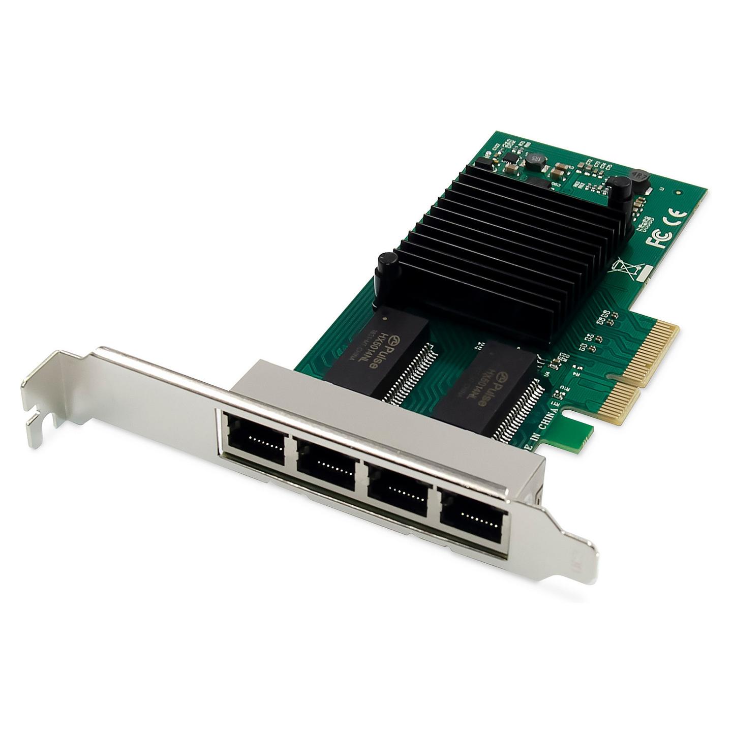 Karta të Rrjetit DIGITUS DN-10114, PCI Express 2.1, 4x Gigabit LAN RJ45, 10/100/1000Mbps, Intel NHI350AM4, Low Profile