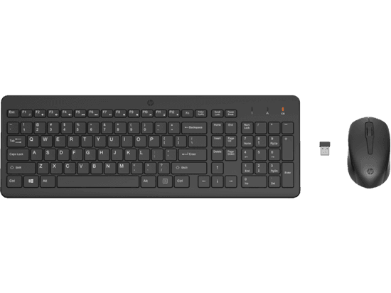 Combo (Tastierë & Maus) HP 330, Wireless, 2.4 GHz, Full Size, Plunger, 1600 DPI, AES 128-bit - Zezë