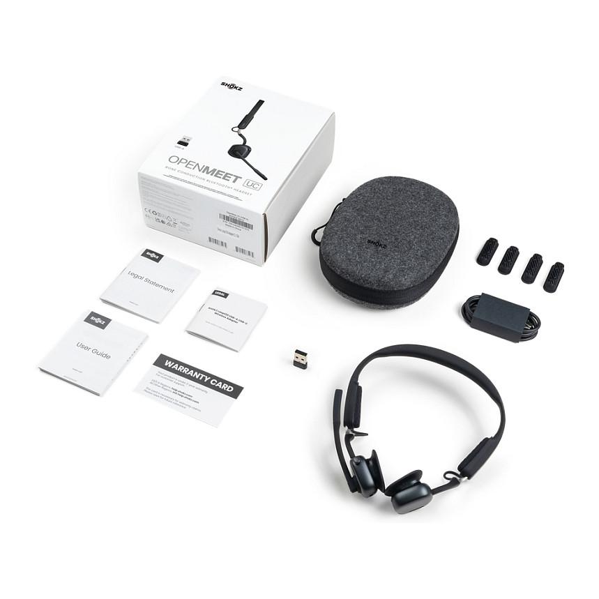 Kufje pa Kabllo Shokz C610-AA-BK / Bluetooth + USB / Open-Ear / Mikrofon – Zezë - 7