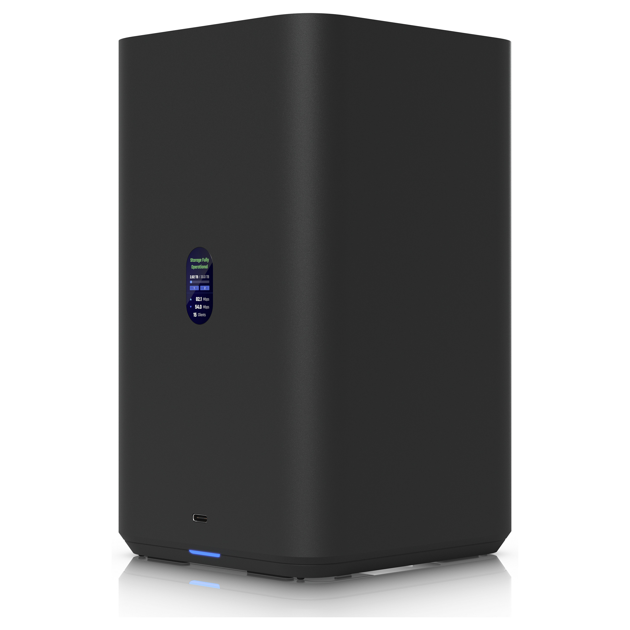 Ubiquiti UniFi UNAS-2-B – 2-Bay NAS, 2x SATA HDD, RAID 1, 2.5GbE, USB-C, PoE++, UniFi Drive Private Cloud - 2