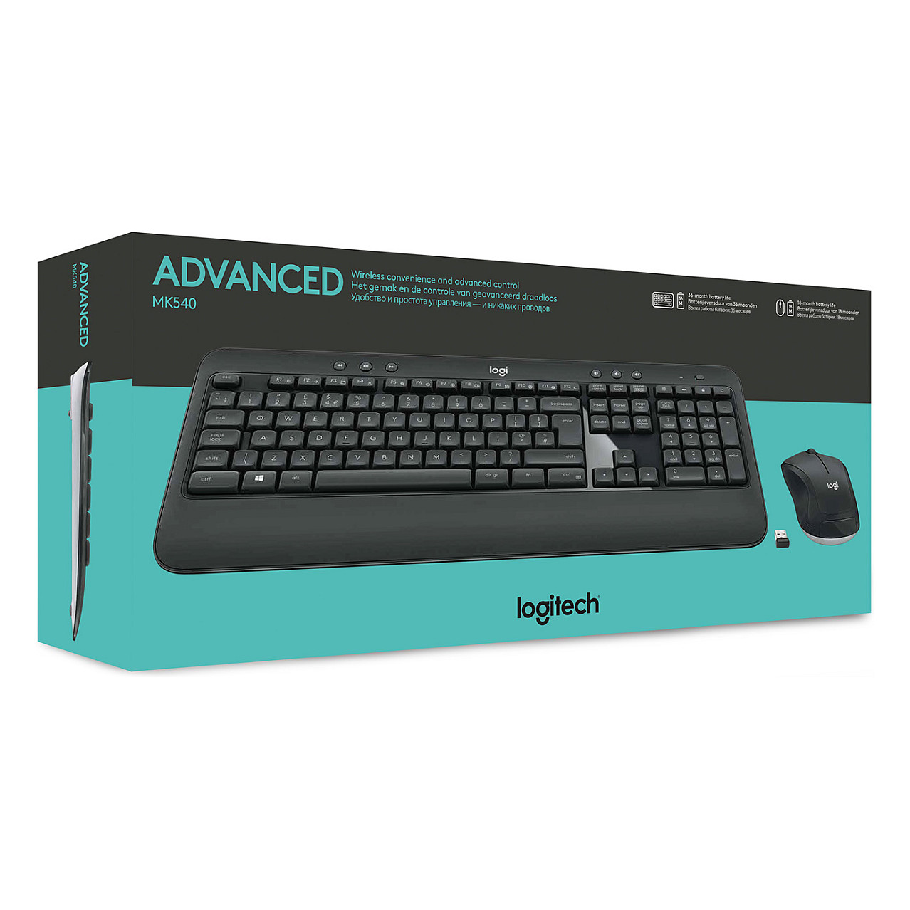 Combo (Tastierë & Maus) Logitech MK540 RF Wireless Keyboard and Mouse / AZERTY Belgian Layout – Zezë/Bardhë - 21