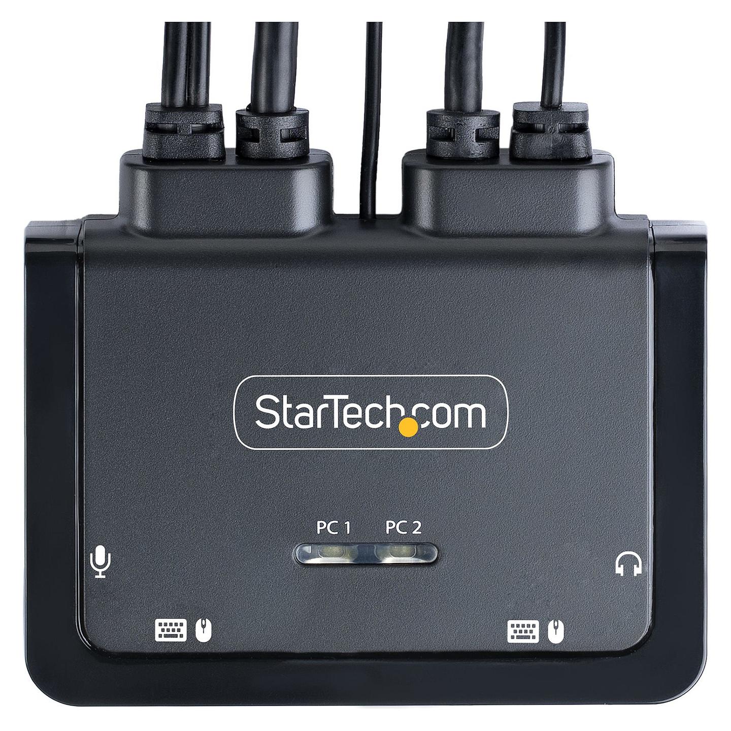 KVM Switch StarTech.com C2-D46-UAC-CBL-KVM, 2 porta, USB-C dhe DisplayPort, 4K 60Hz, kabllo të integruara - Zezë - 7