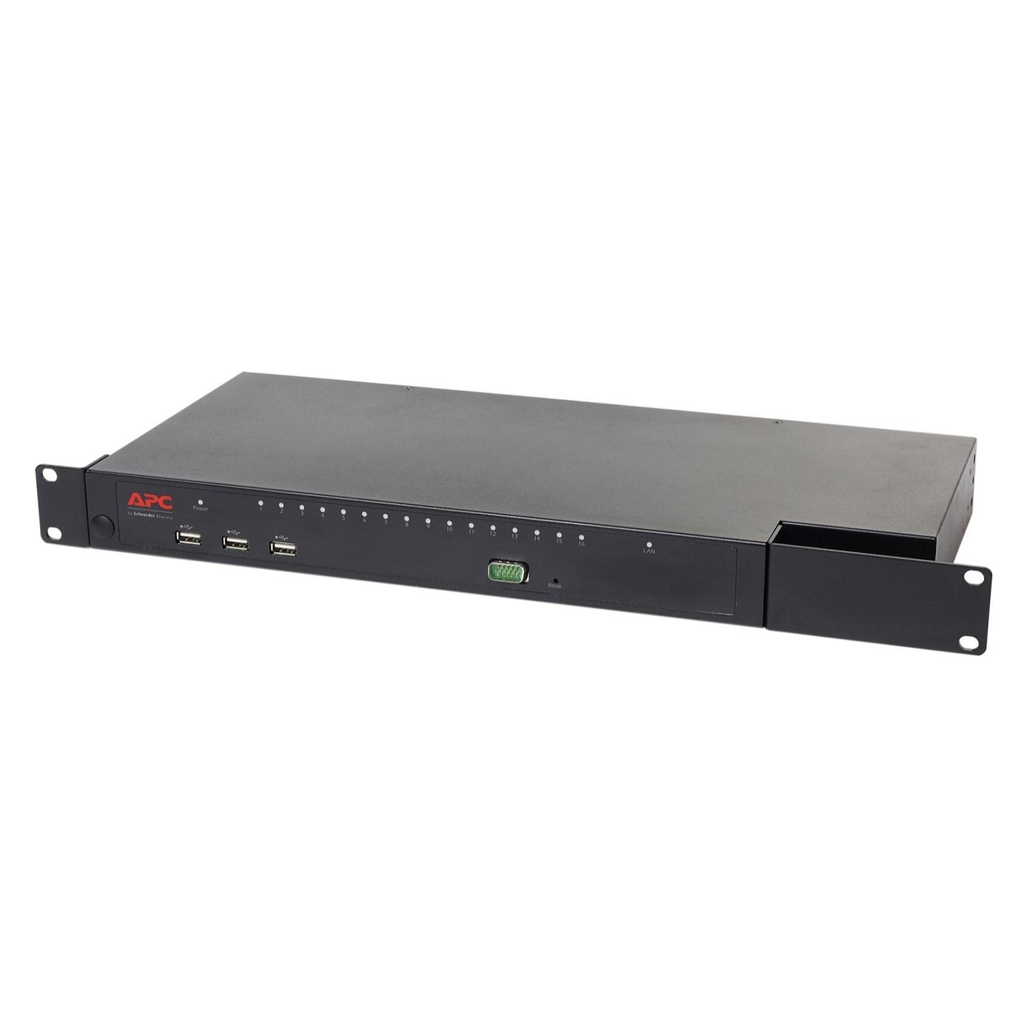 KVM Switch APC KVM1116R, 16 porta, VGA, KVM over IP, Virtual Media, Rack 1U - Zezë