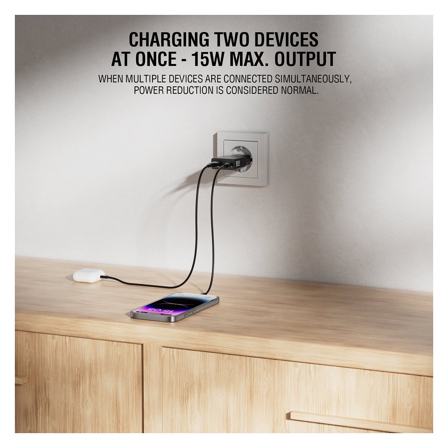 Adapter GaN / 30W / 1x USB-C PD 30W / 1x USB-A QC 3.0 18W / 2-Port / TÜV – Zezë - 9