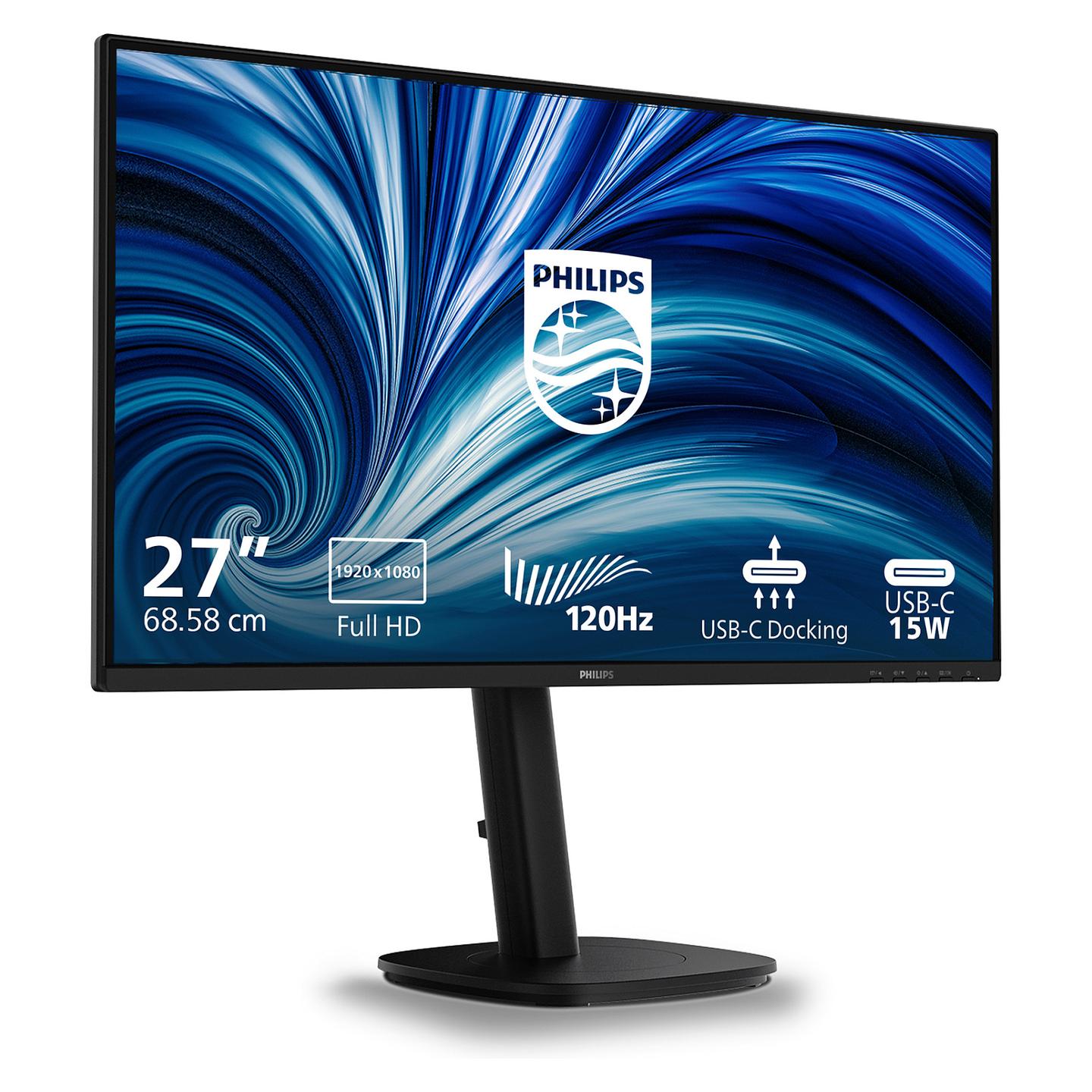 Monitor Philips 27B2U3301, 27", Full HD IPS, 120Hz, HDMI+DP+USB-C+USB - Zezë - 3