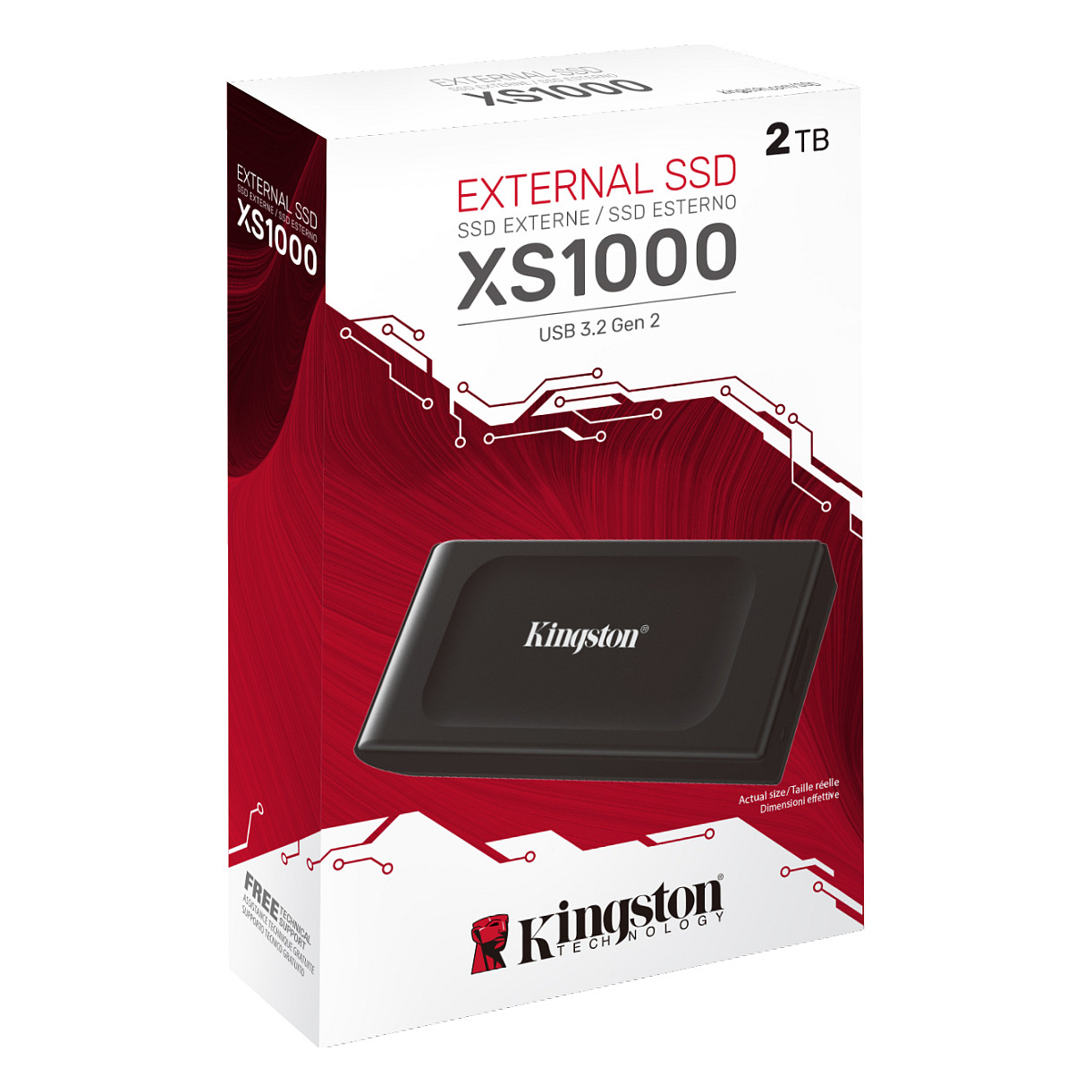 SSD e Jashtme 2TB Kingston XS1000 USB 3.2 Gen2 e zezë - 3