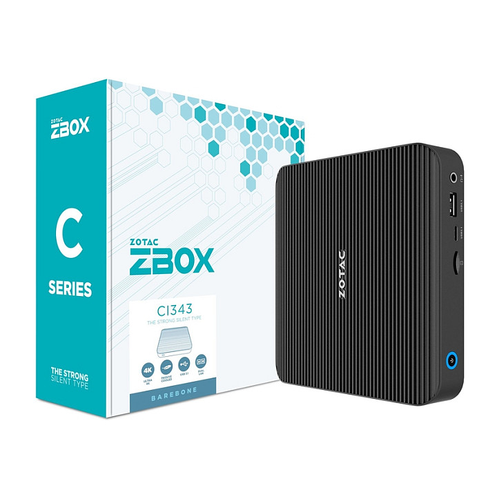 ZOTAC ZBOX CI343 Nano Barebone Mini PC Intel N100 / 2x DDR5 SO-DIMM / M.2 SATA & NVMe / Fanless / Wi-Fi 6 / Dual LAN – E zezë - 8