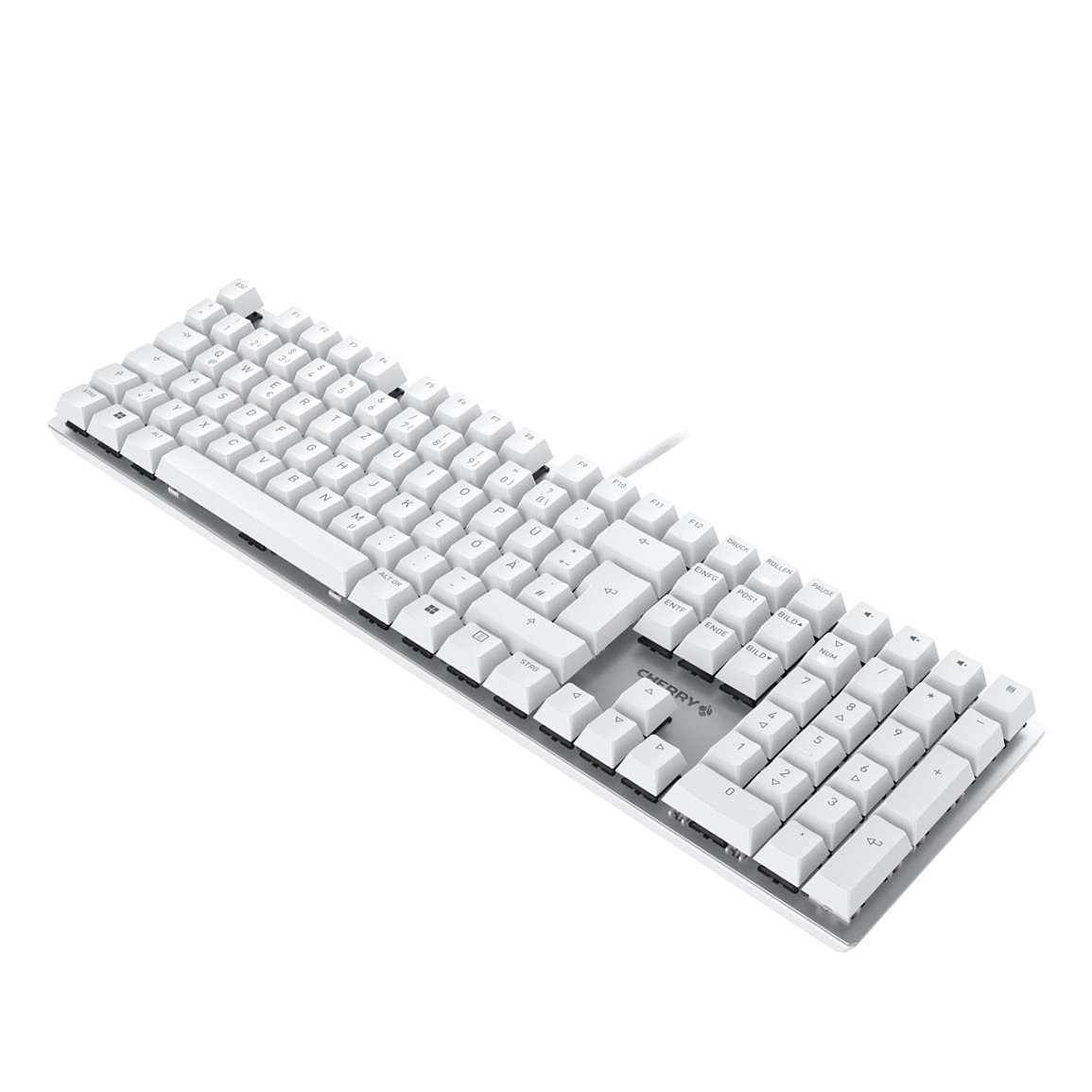 Tastierë Me kabllo Cherry KC 200 MX MX2A / QWERTZ  – Bardhë / Argjendi - 2