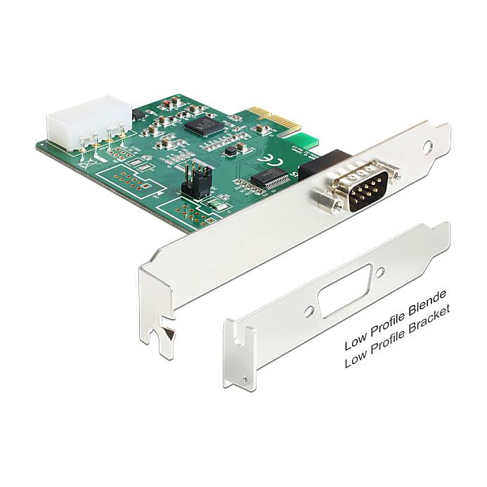 Kartë Zgjerimi PCI Express Delock 89333 / PCIe 2.0 x1 / 1x RS-232 DB9 / 921.6Kbps / Low Profile - 1