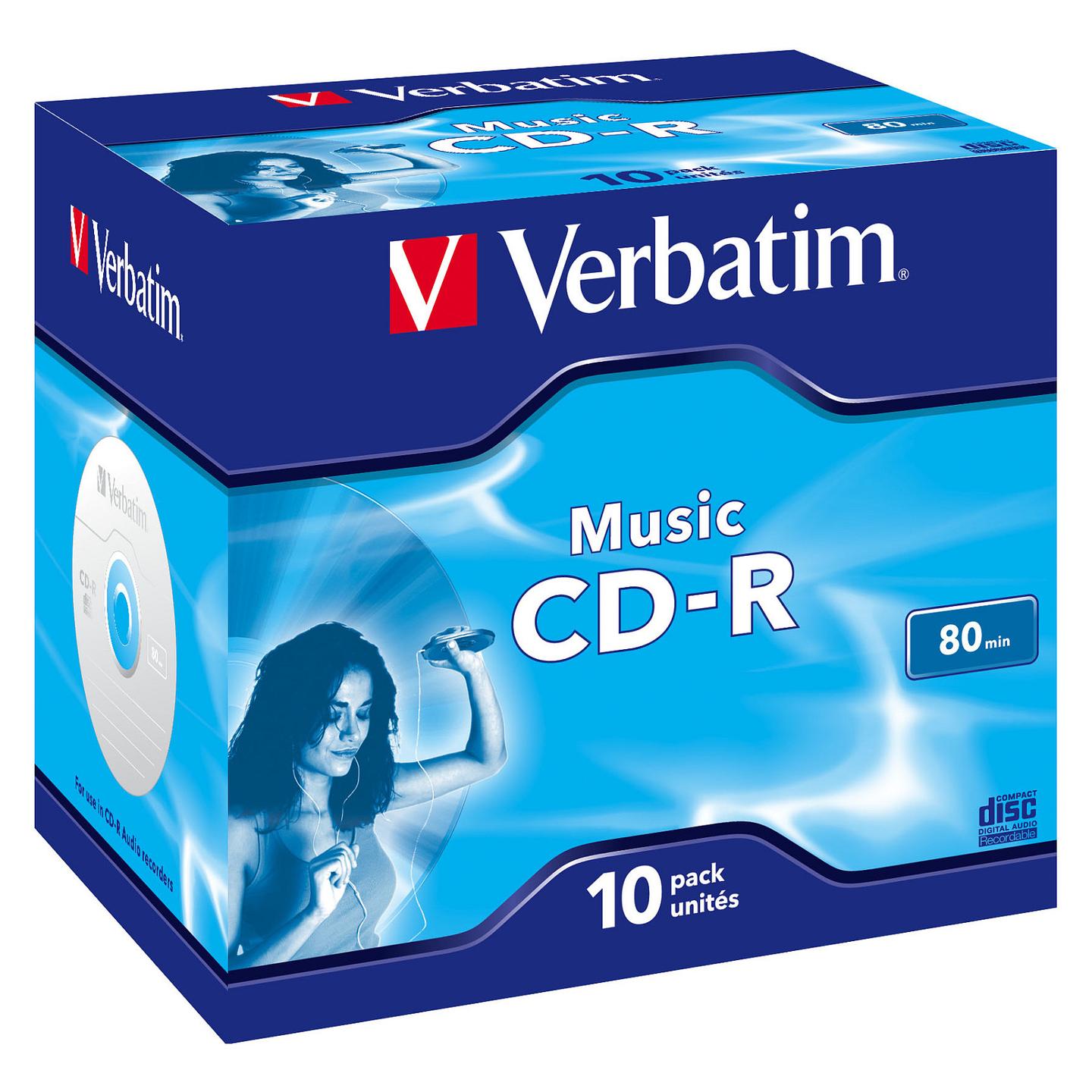 CD-R Verbatim Music, 700 MB, 16x, Paketa me 10 copë
