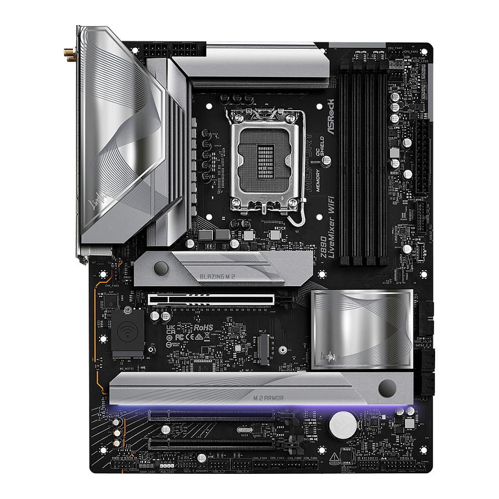 Pllakë Amë MB Intel ASRock Z890 LiveMixer WiFi, LGA1851, Z890, ATX, DDR5, WiFi 7, 2.5GbE - 3