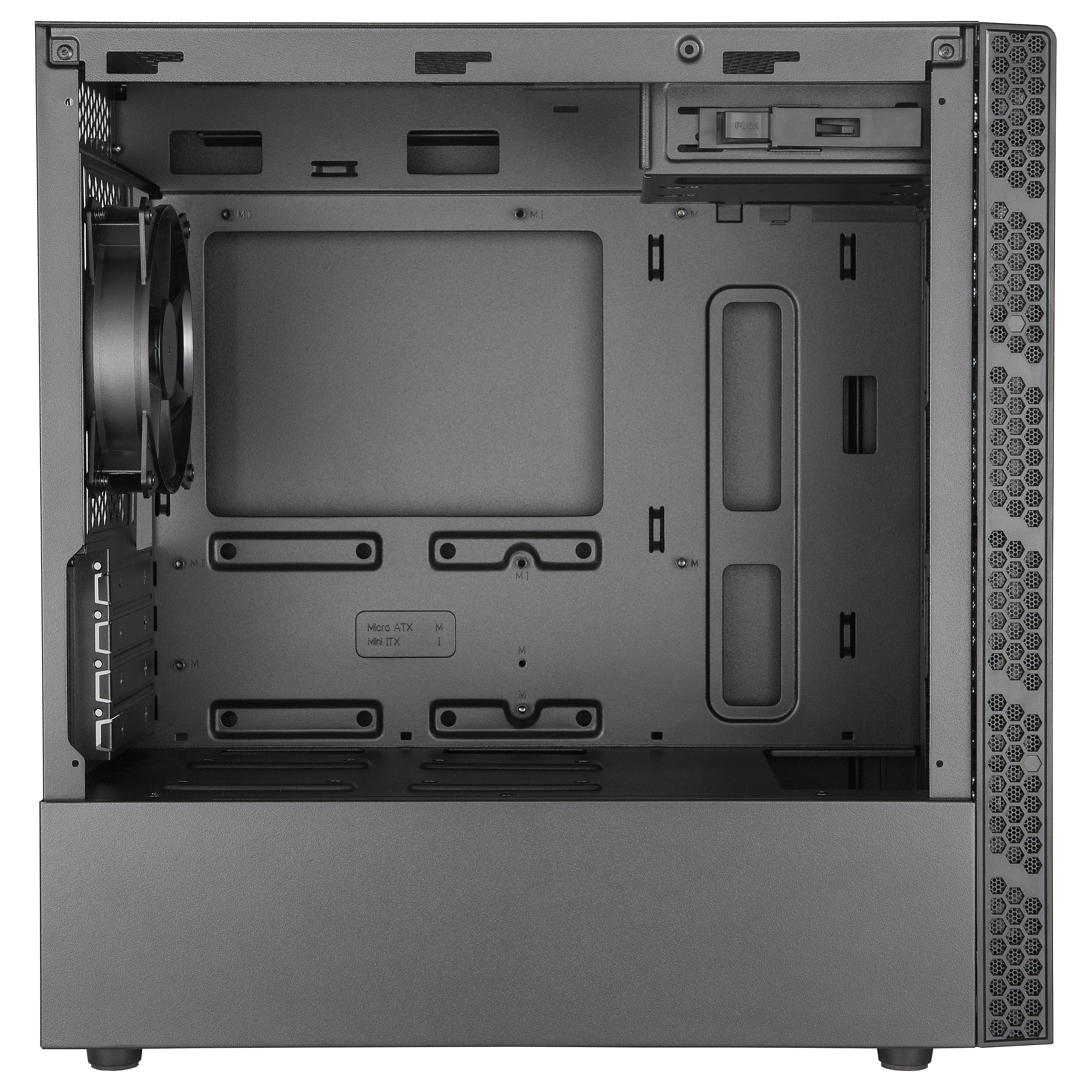 Kasë PC Cooler Master MasterBox MB400L / Tower / Micro ATX / 5x Fan Support / Steel / 280mm Radiator - Gri - 7