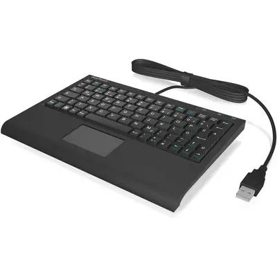 Tastierë Mini KeySonic KSK-3210ELU(UK), me Touchpad, me kabllo, USB, UK Layout – Zezë
