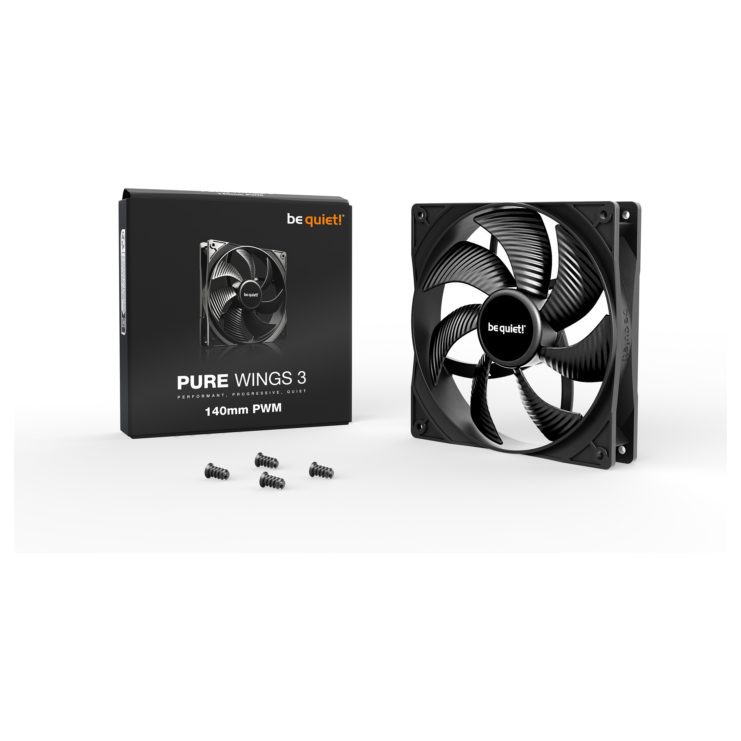 Ftohës për Kasë be quiet! / Pure Wings 3 PWM / Fan / 140mm - Zezë - 3
