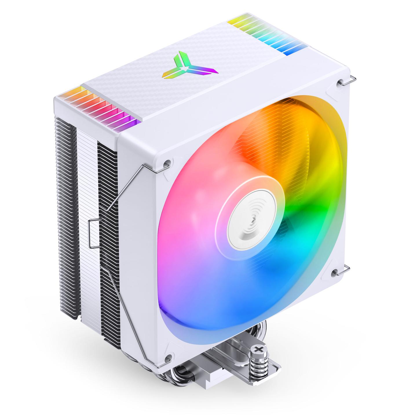 Ftohës për Procesor Jonsbo CR-1000MAX / 220W TDP / 6×6mm Heatpipe / 120mm PWM Fan / RGB / LGA115x/1200/1700/1851 / AM4/AM5 – Bardhë - 2
