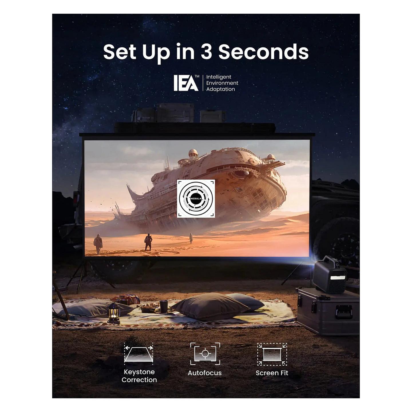 Projektor Anker Nebula Mars 3 / Full HD / DLP / 1000 ANSI Lumen / Android TV / 16:9 - Zezë - 8