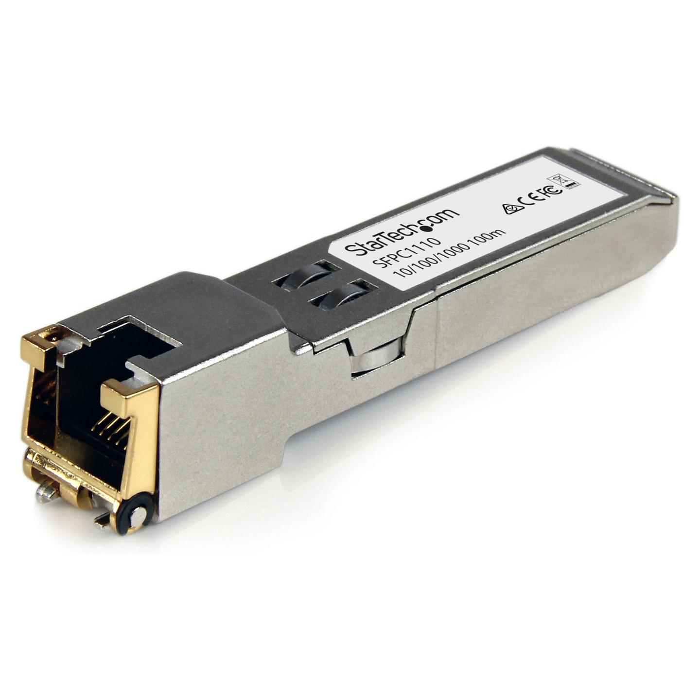 Transceiver SFP StarTech.com SFPC1110, 1Gbps, 1000BASE-T, RJ45, deri në 100m - Argjend
