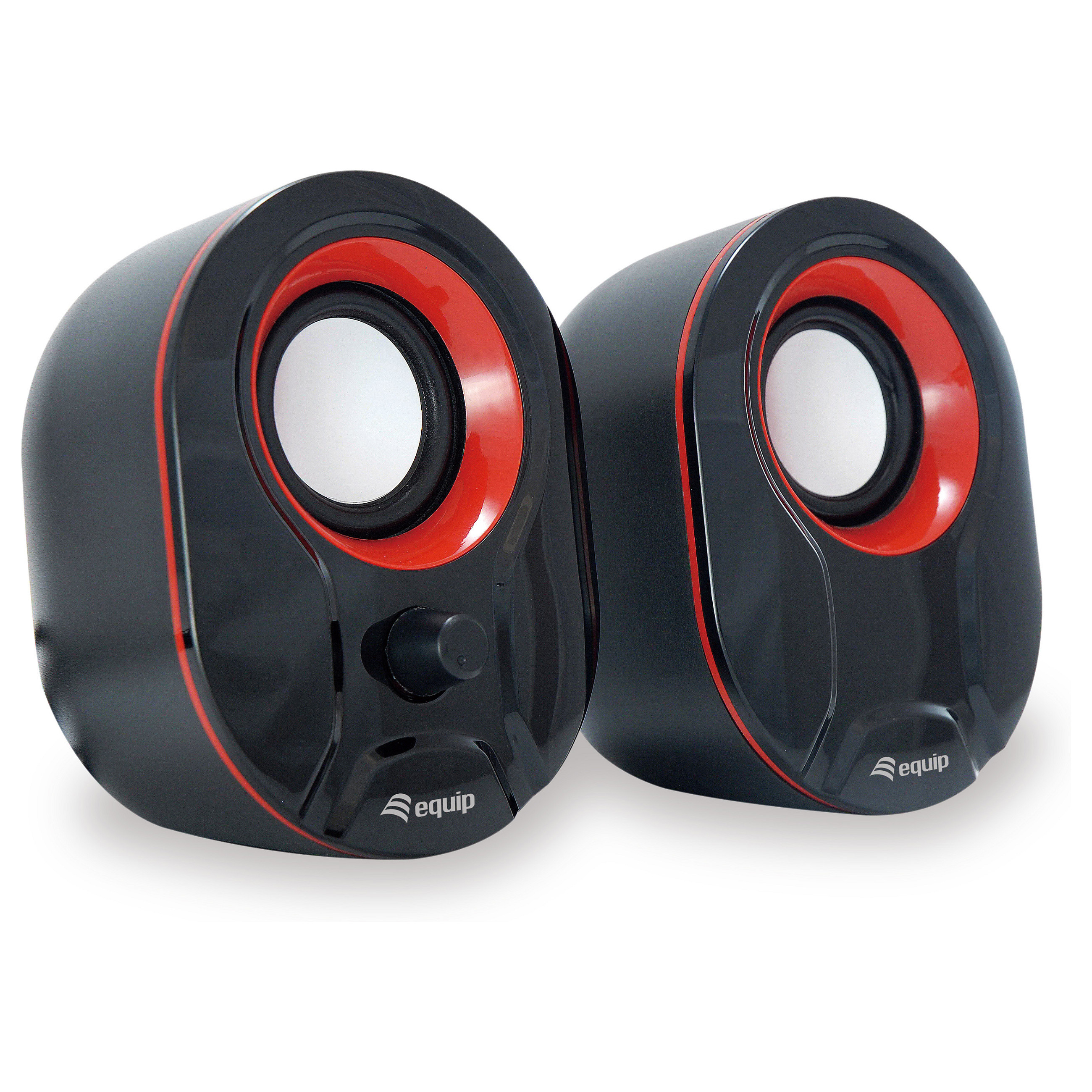 Altoparlantë Equip Compact USB-Powered Stereo Speakers For Laptop/PC - Zezë / Kuqe - 1