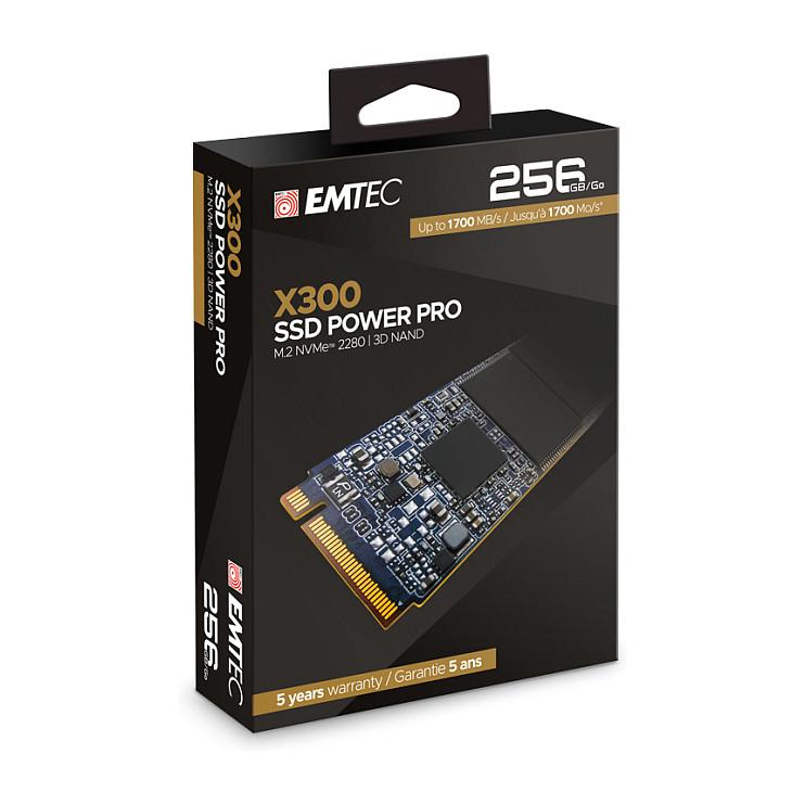 SSD e Brendshme EMTEC X300, 256GB, M.2 2280, PCIe 3.0 x4 NVMe, 1700MB/s Read, 1000MB/s Write - 2