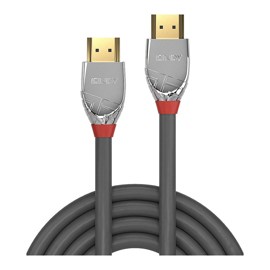 Kabllo HDMI Lindy 37873 / HDMI në HDMI / 3m / HDMI 2.0 / 4K 60Hz / High Speed - Gri/Argjend - 2