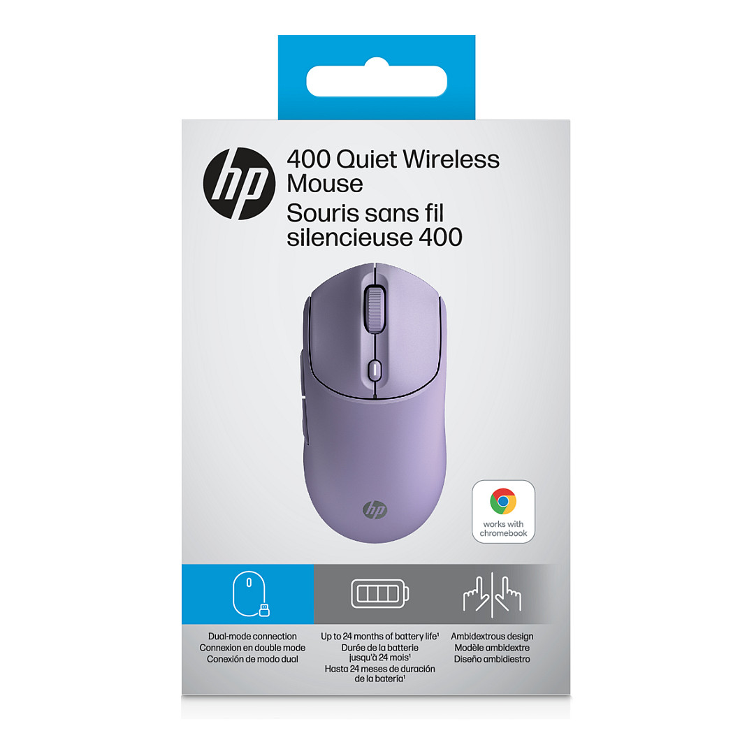 HP 400 Quiet Purple Wireless mouse - 12