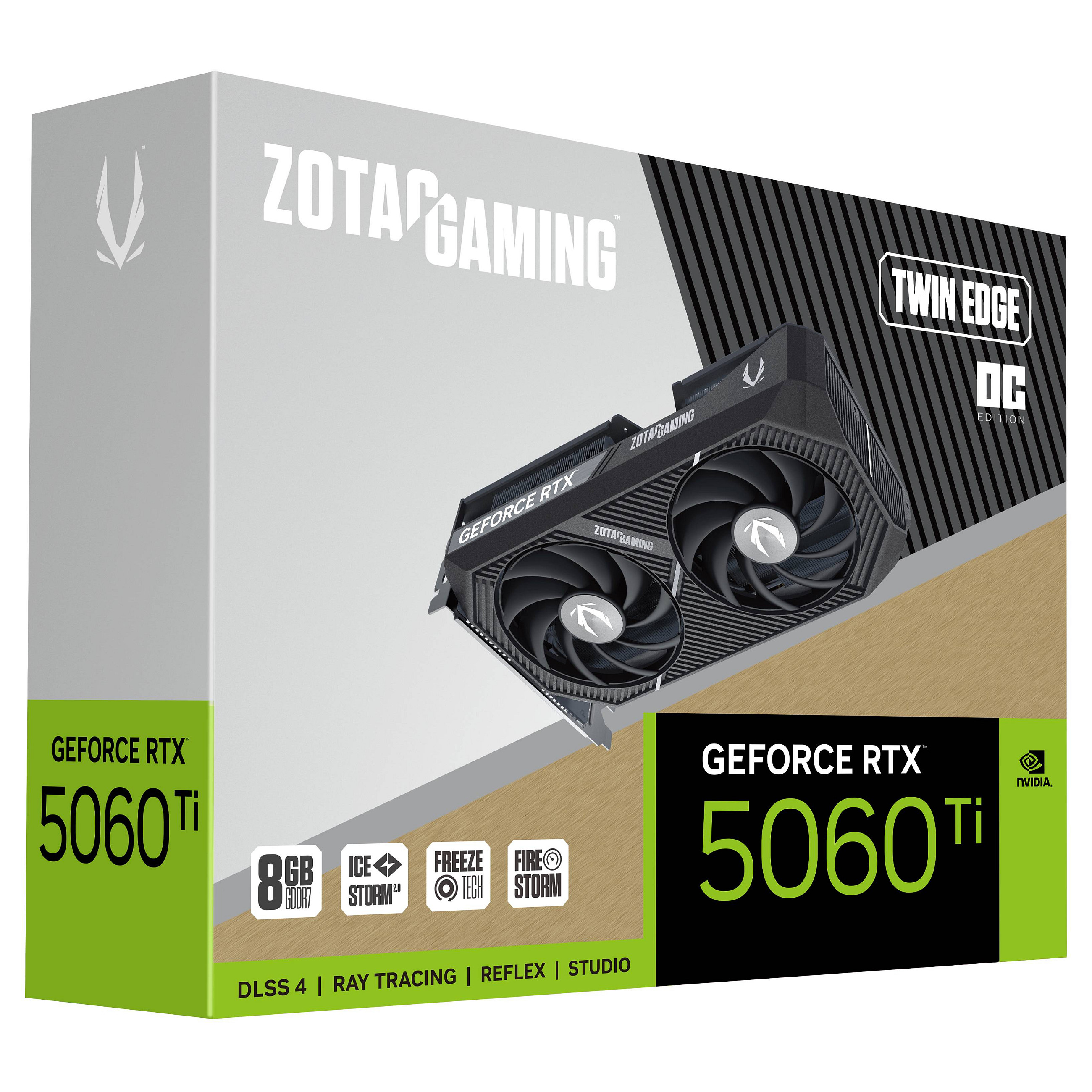 Kartelë Grafike NVIDIA GeForce RTX 5060 Ti / 8GB GDDR7 / Zotac GAMING Twin Edge OC - 7