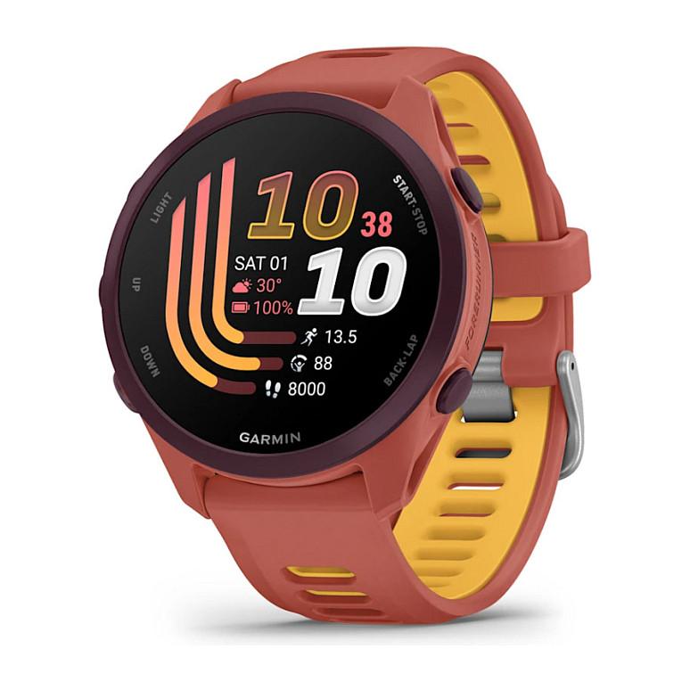 Orë e Mençur Garmin Forerunner 170 Music, 1.2" AMOLED, GPS, Muzikë, 5 ATM - Kuqe/Portokalli