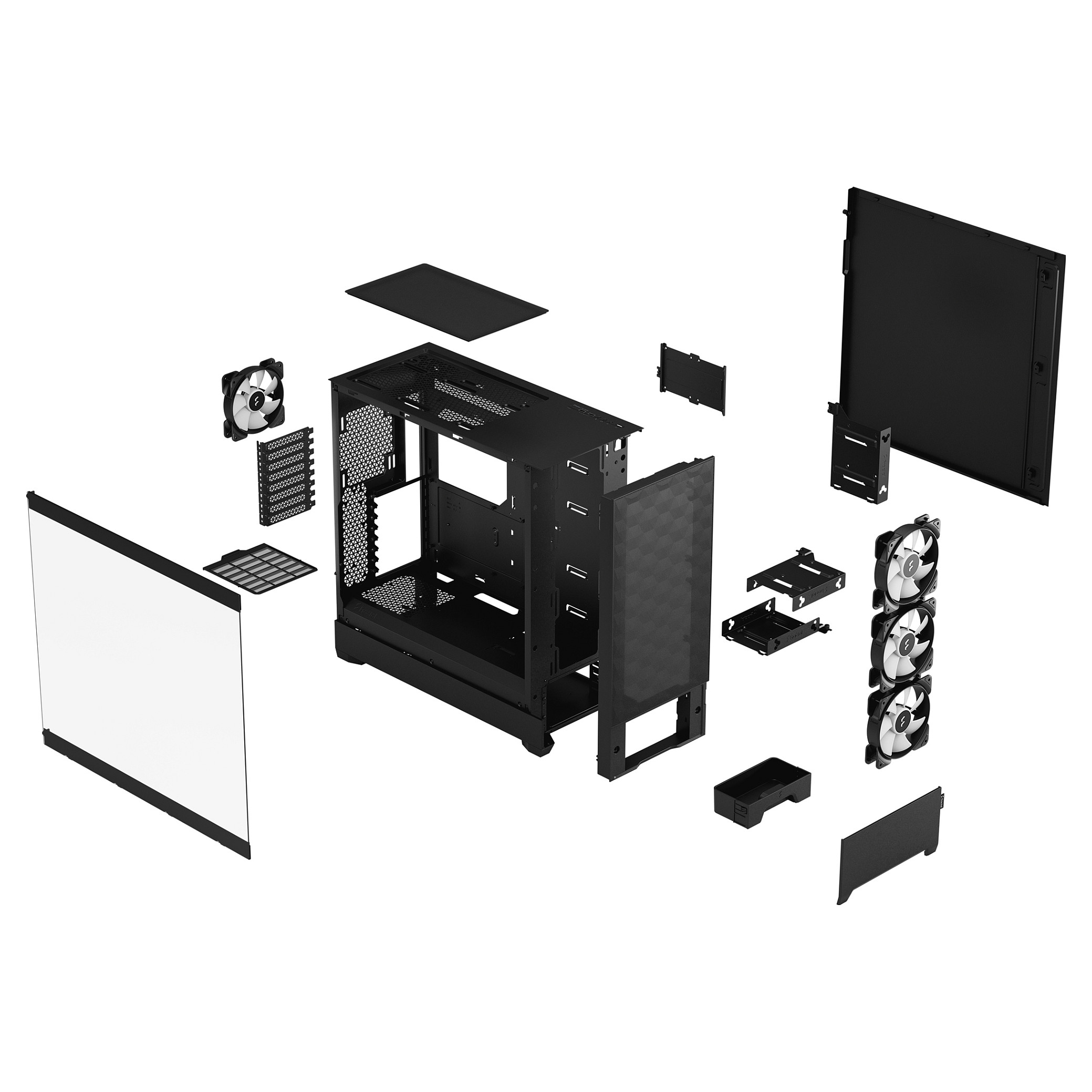 Kasë PC Fractal Design Pop XL Air / Tower / ATX / 4x 120mm Fan - Zezë - 12