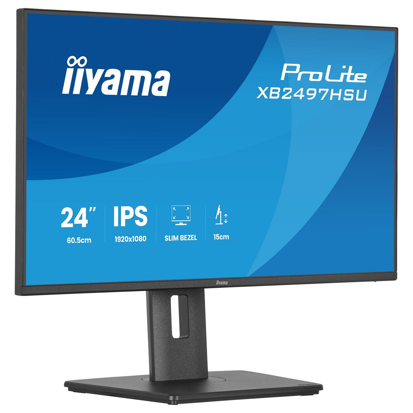 Monitor iiyama ProLite XB2497HSU-B1 / 23.8" / Full HD LED IPS / 100Hz / 4ms / HDMI+DP+USB - Zezë - 5