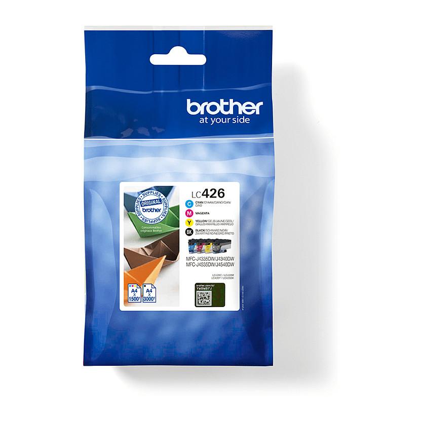 INK Brother LC426VAL, Paketim 4 copë – Zezë, Cyan, Magenta, Verdhe