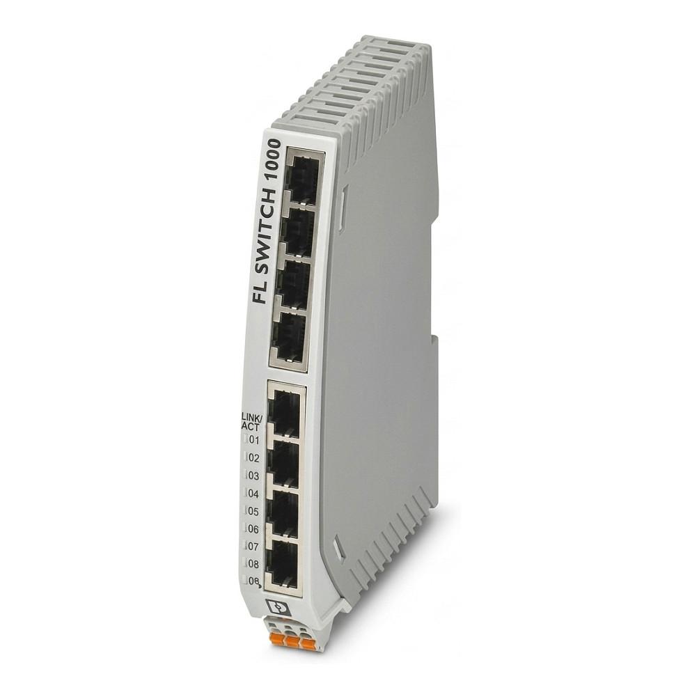 Switch Industrial Phoenix Contact FL SWITCH 1008N, 8 porta Fast Ethernet RJ45 10/100Mbps, Unmanaged, IP30, DIN-Rail - Hiri
