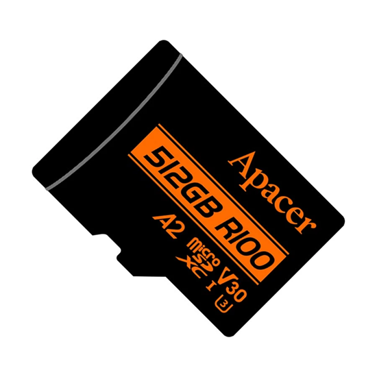 Kartë Memorie MicroSDXC Apacer / 512GB / UHS‑I U3 V30 A2 / 100/80 MB/s – Zezë - 3