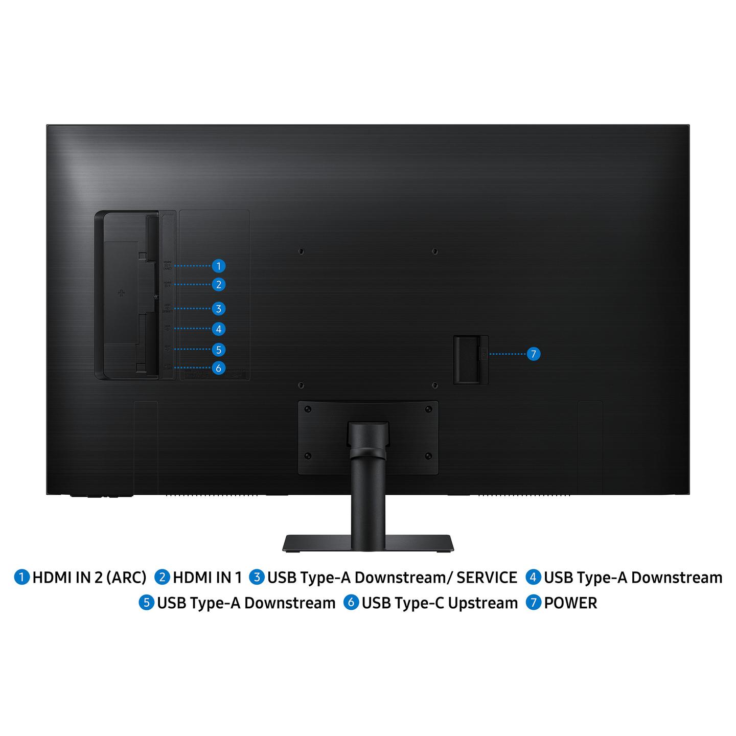 Monitor Samsung M7 M70F, 43", 4K UHD VA, 60Hz, 4ms GTG, 2× HDMI+USB-C+2× USB-A - Zezë - 12