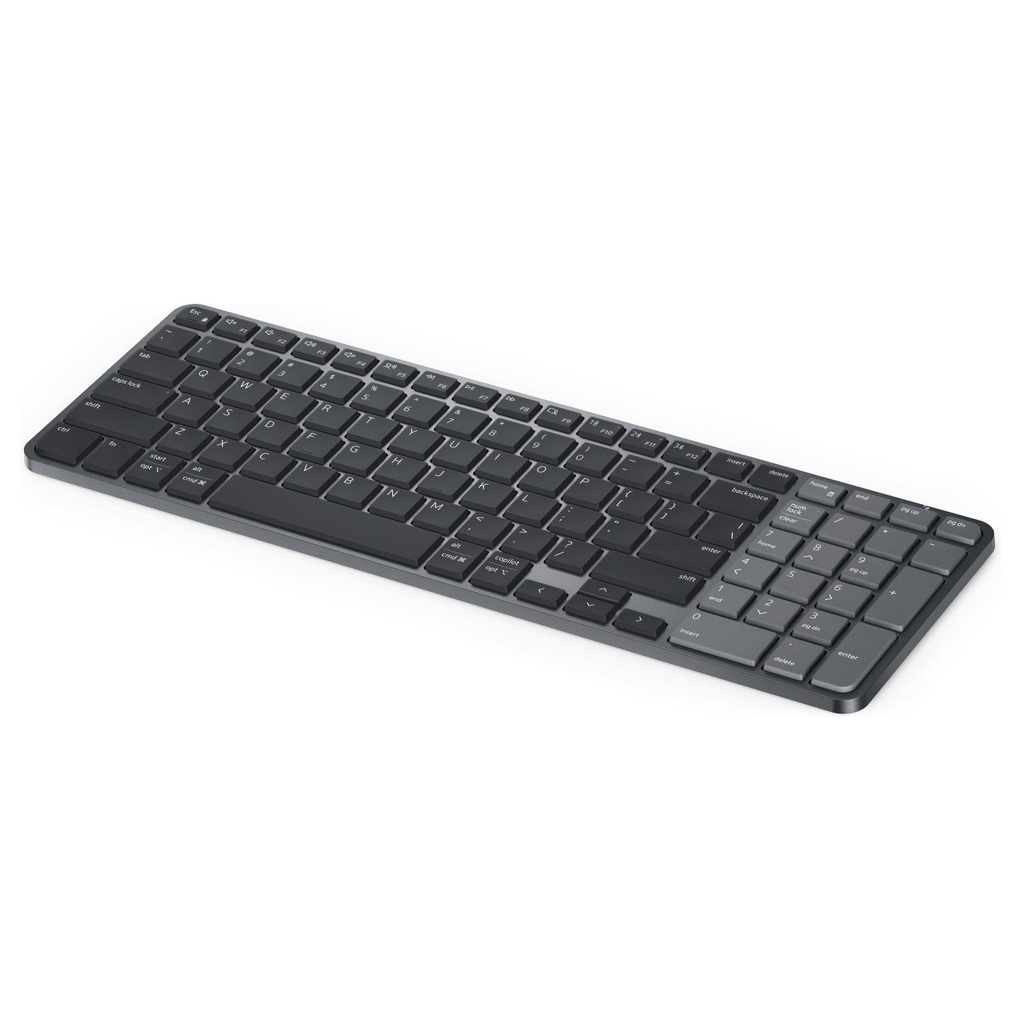 Tastierë pa kabllo Dell Pro 7 KB746, Bluetooth 6.0, marrës USB Dell Secure Link, kompakte, e rikarikueshme, QWERTZ gjermane – Hiri - 3