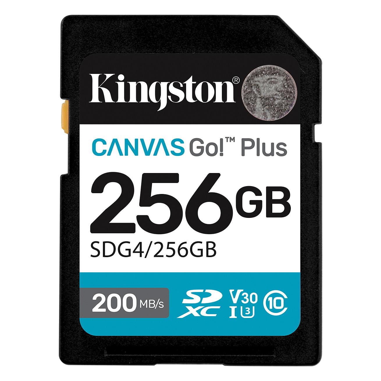 Kartë Memorie SD Kingston Canvas Go! Plus / 256GB / SDXC / UHS-I U3 / 200MB/s Read 160MB/s Write - Zezë