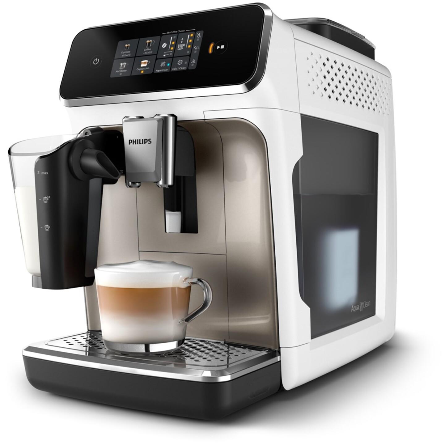 Aparat për Kafe Philips Series 2300 EP2333/40, 1500 W, 15 bar, LatteGo, Rezervuar 1.8 L - Gri/Bardhë