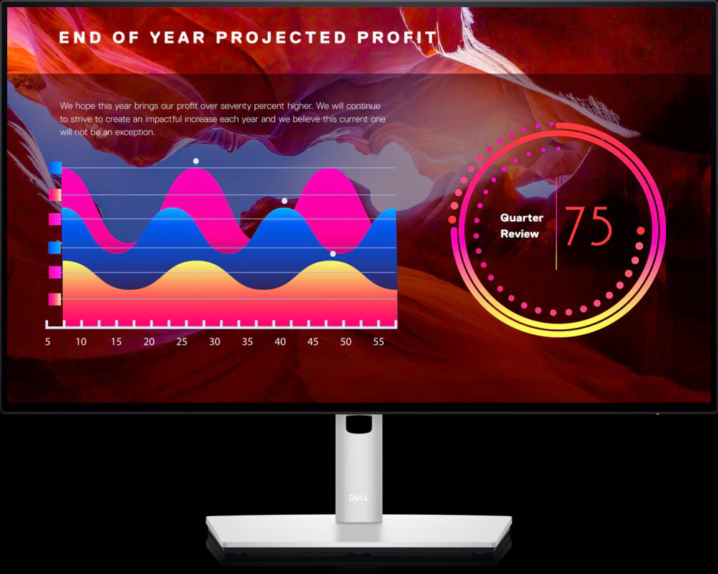 Monitor Dell UltraSharp U2422H / 23.8" / FHD / 60 Hz / 8 ms / HDMI + DisplayPort + USB-C - Zezë/Argjend