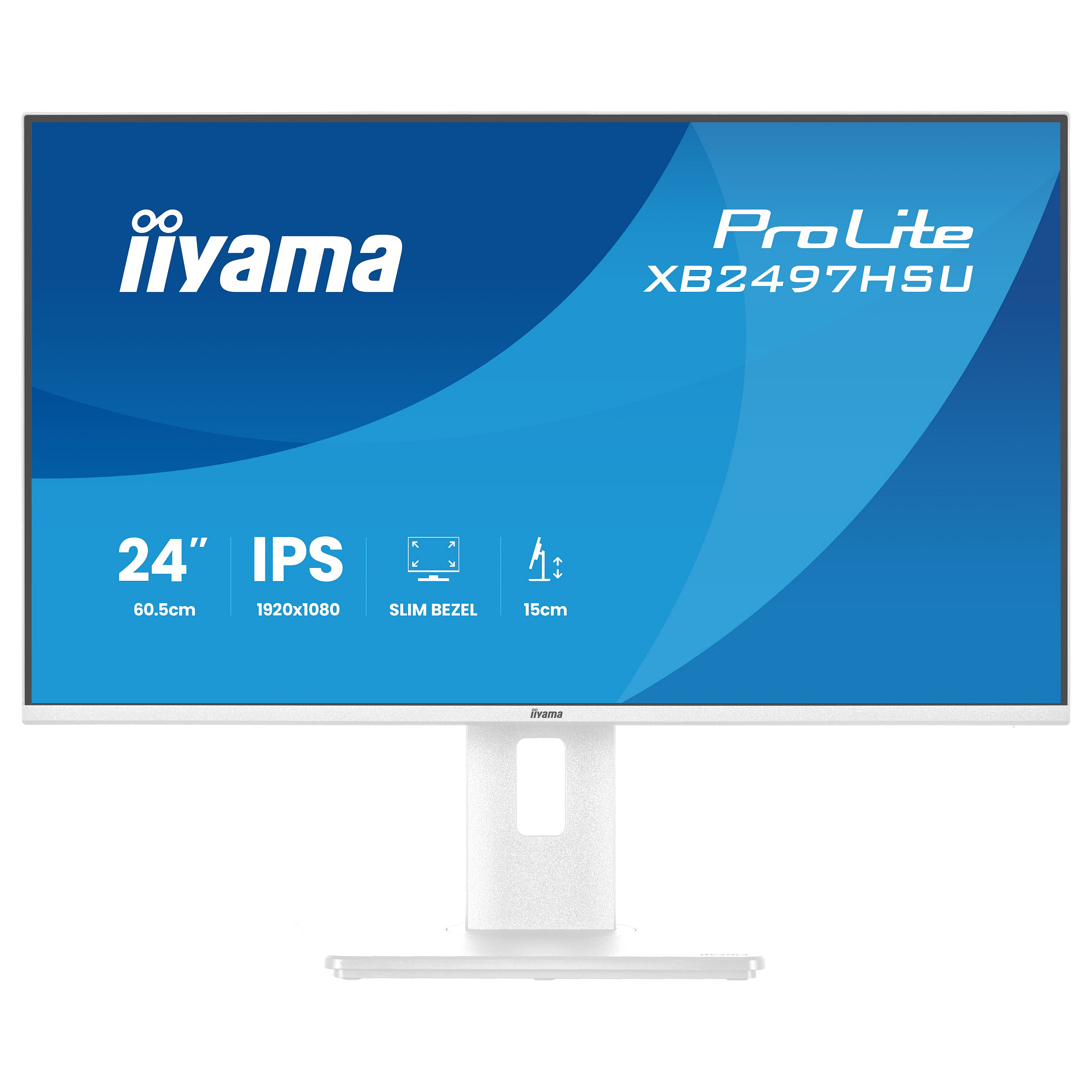 Monitor iiyama ProLite XB2497HSU-W1 / 24" / Full HD IPS LED / 120Hz / 4ms / HDMI+DP - Bardhë - 3