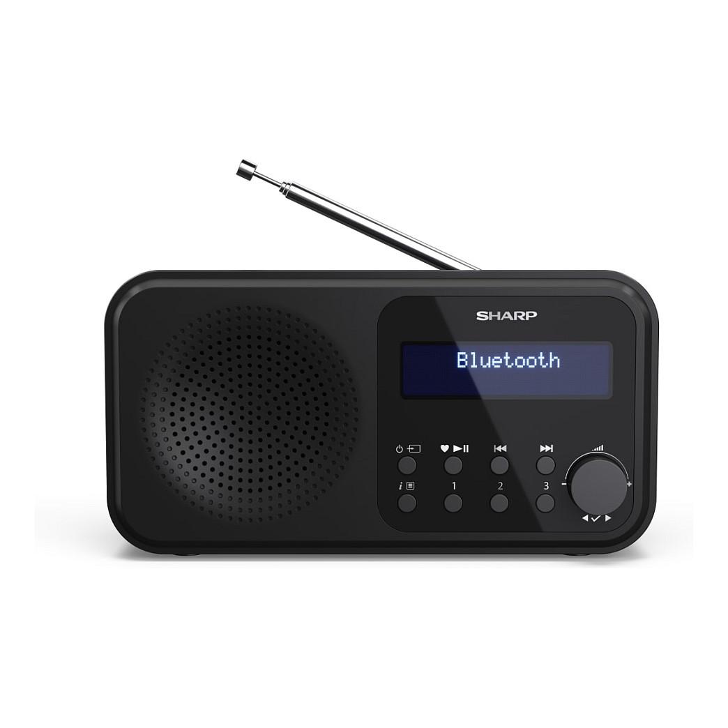 Radio portative Sharp DR-P420, DAB, DAB+, FM, Tuner digjital, 2 W RMS, Ekran LCD, Dalje për kufje 3,5 mm, Micro-USB - Zezë