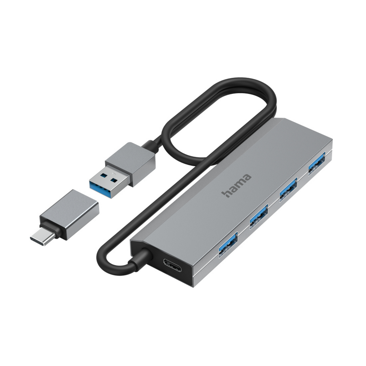 Hub Hama USB A&C - Gri - 1
