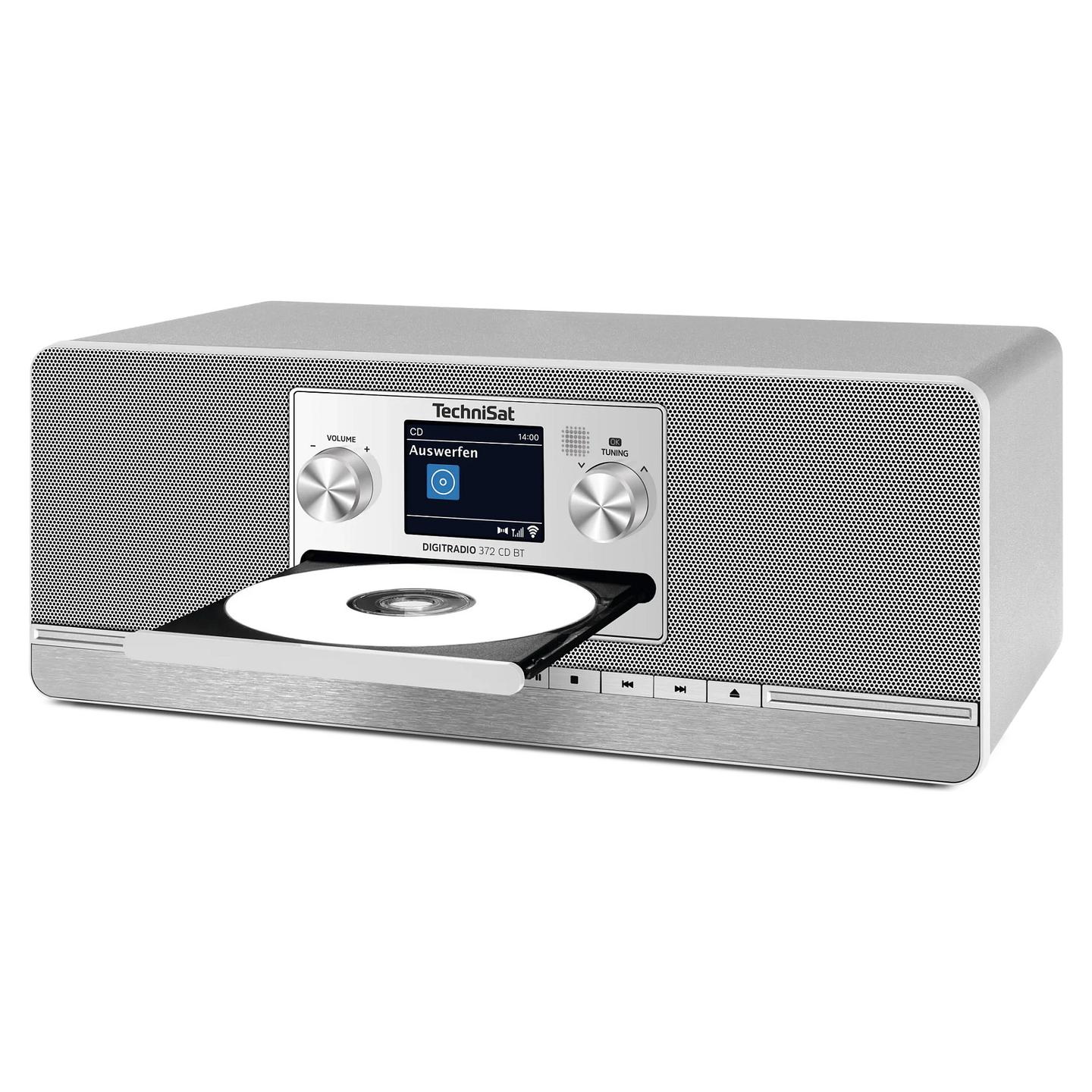 Radio digjitale TechniSat DIGITRADIO 372 CD BT, DAB+, FM, CD dhe MP3, Bluetooth 5.0, USB, ekran TFT me ngjyra 2.4", 2 × 5 W RMS - Antracit, Argjend - 9