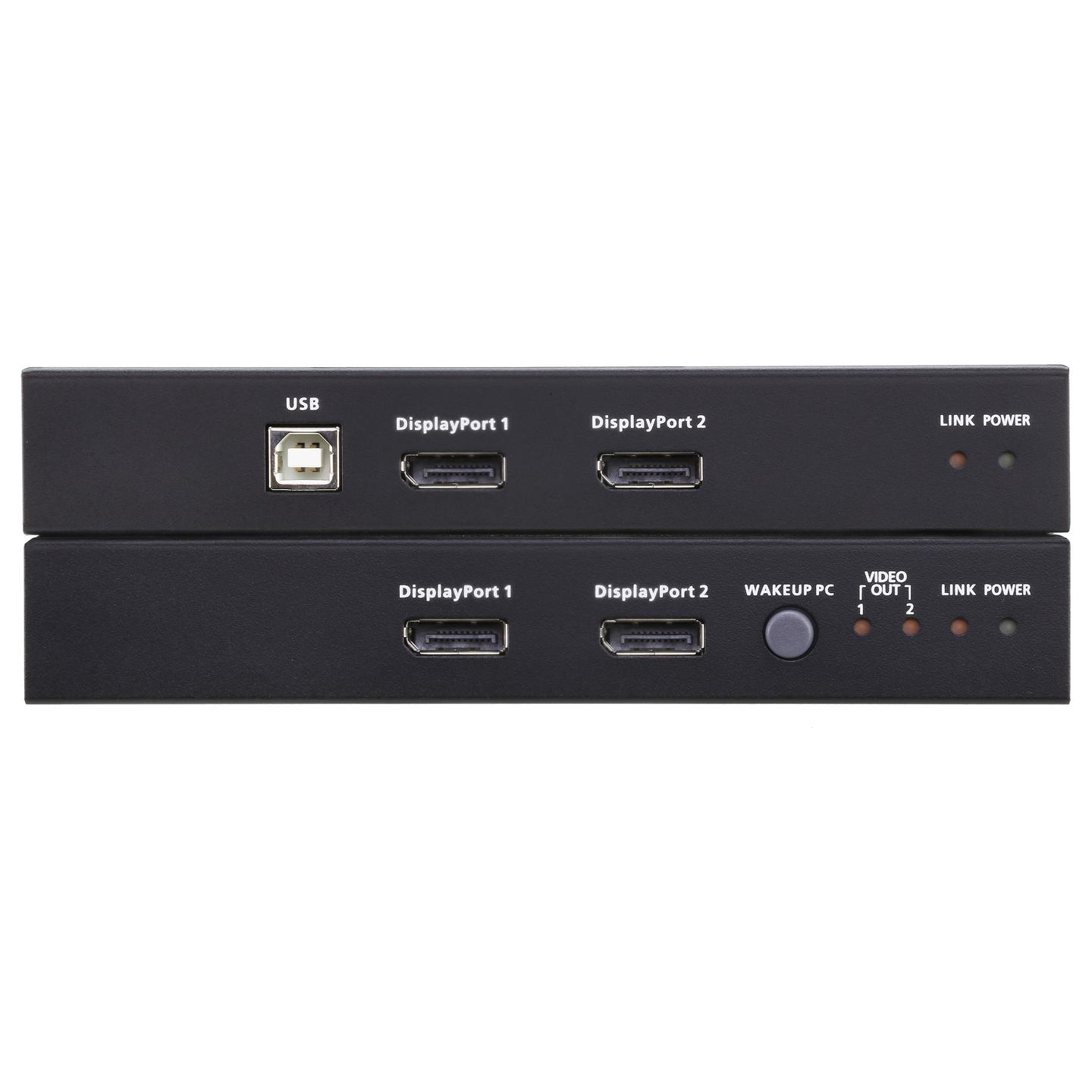 Extender KVM ATEN CE924-AT-G, Dual DisplayPort, HDBaseT 2.0, 4K deri në 100 m, USB, Audio, RS-232 - Zezë - 2