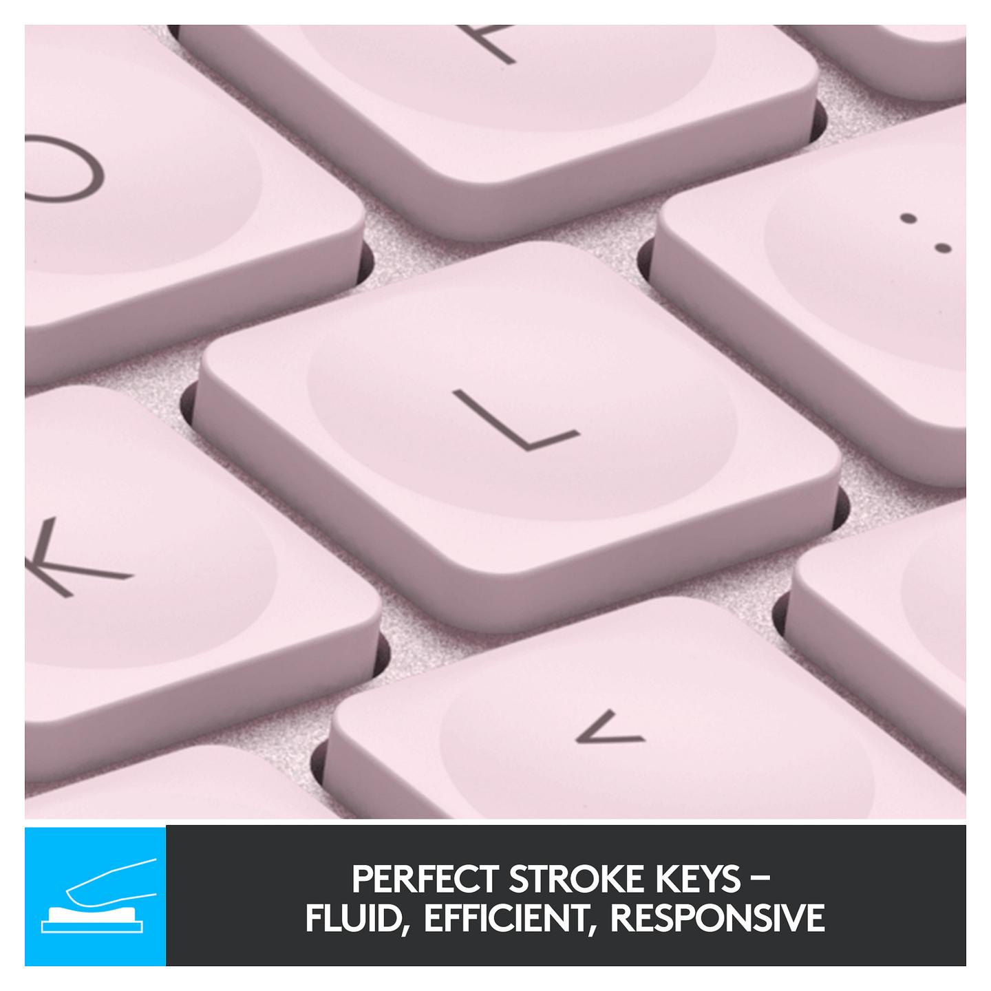 Tastierë pa kabllo Logitech MX Keys Mini / Dual Mode / Slim / Scissor / QWERTY US / 1130 mAh- Rozë - 4