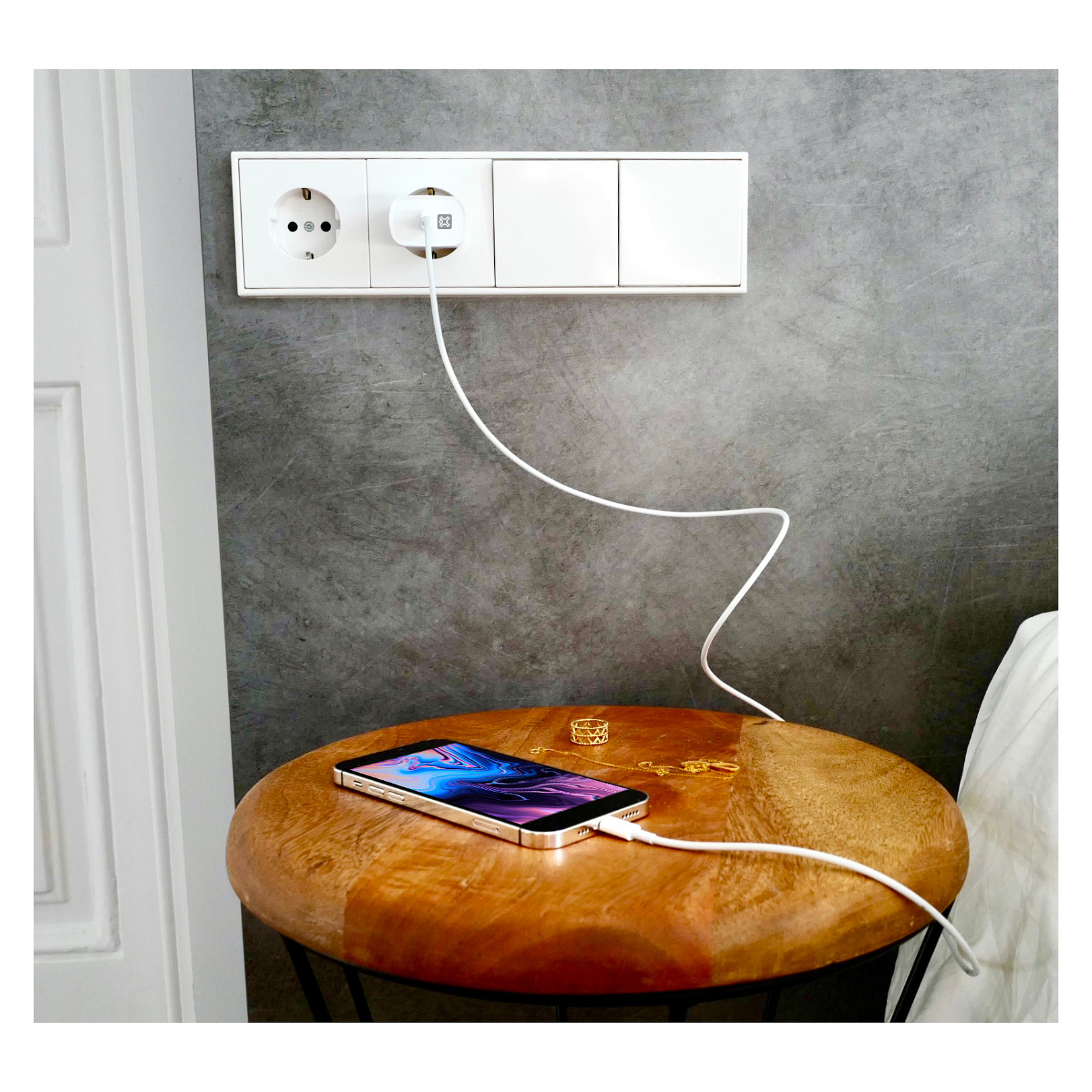 Karikues XtremeMac XWH-SPC-03 / 20W / USB-C / PD 3.0 / Fast Charging - Bardhë - 4