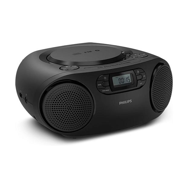 CD Player portativ Philips TAZ2000B/10, 3 W RMS, Përforcim dinamik i basit, Ekran LCD me ndriçim të bardhë, Antenë e jashtme - Zezë, Argjend - 2