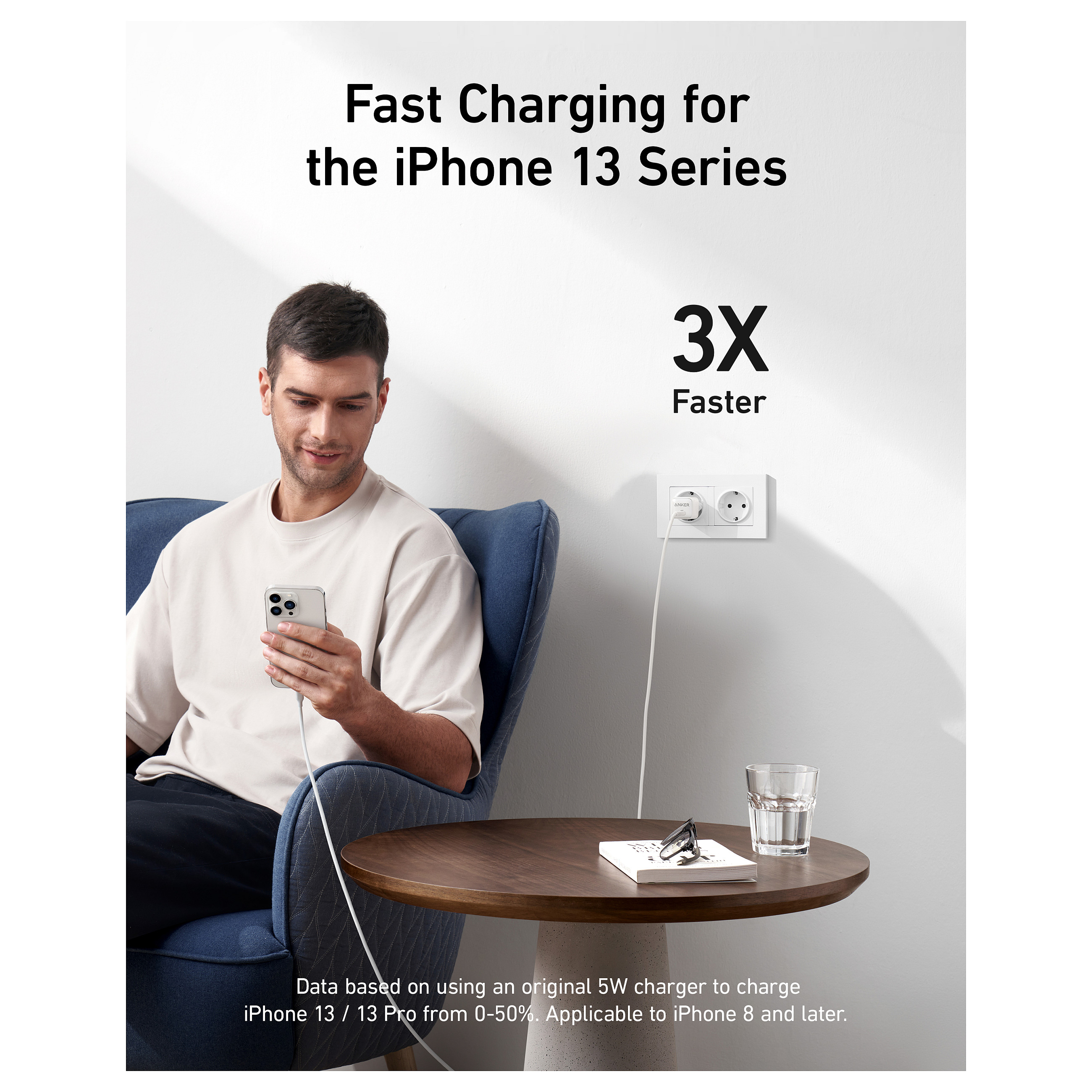 Adapter Anker 512 Nano Charger Pro 20W 1 x USB-C i bardhë - 1