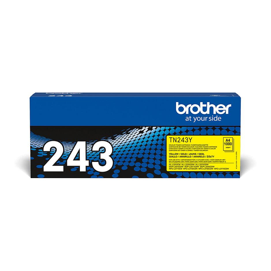 Toner Brother TN-243Y, 1000 faqe, për HL-L3210CW, HL-L3230CDW, HL-L3270CDW - Verdhë